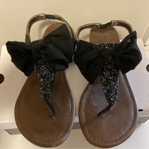 Material Girl Sparkle Bow Sandals